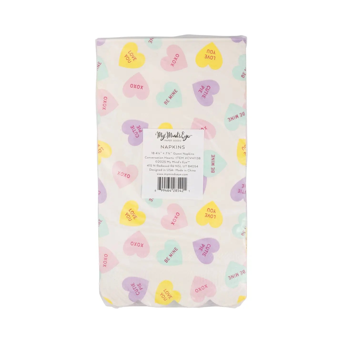 Conversation Hearts Dinner Napkins