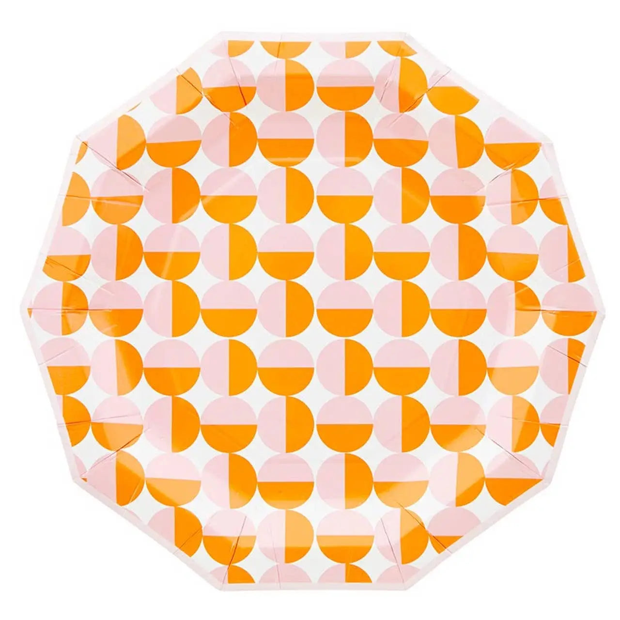 Retro Rounds Paper Plates
