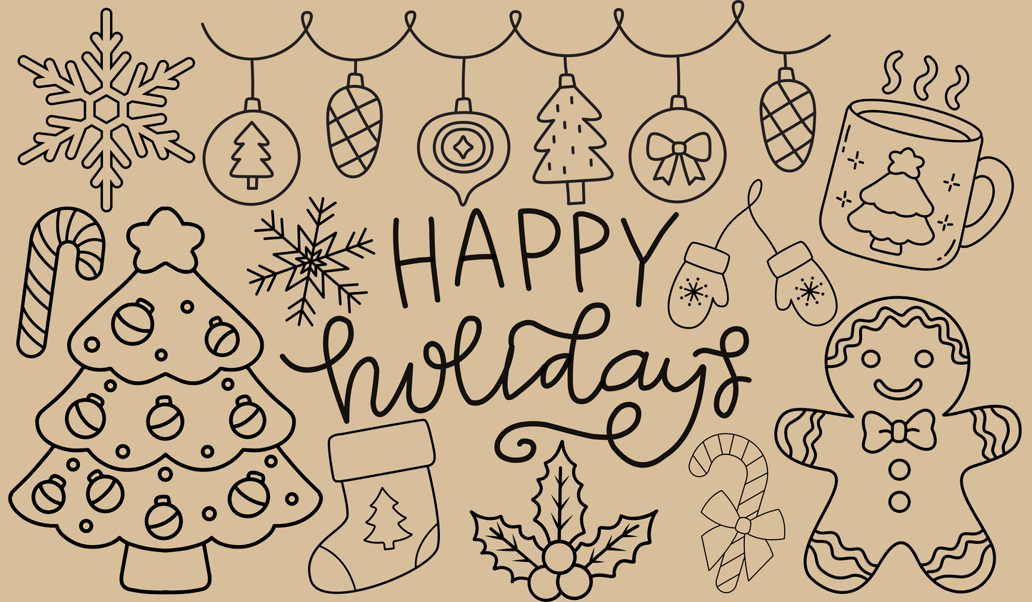 Jumbo Holiday Coloring Page