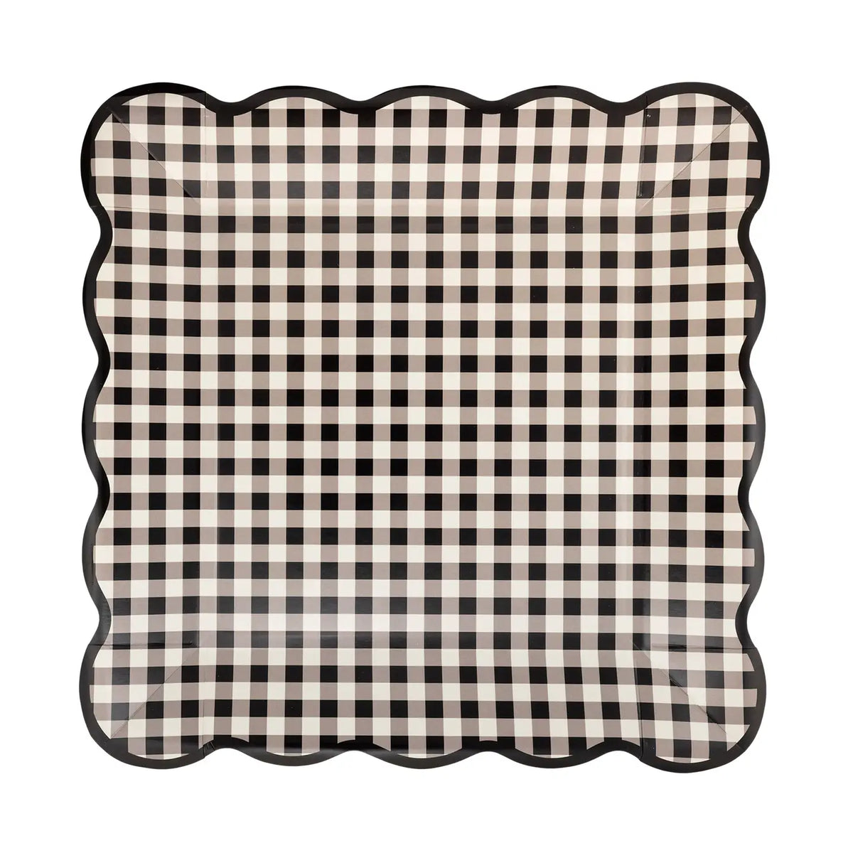Black Gingham Plates