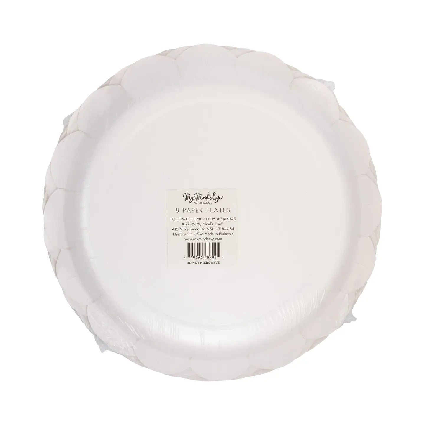 Welcome Baby Blue Plates