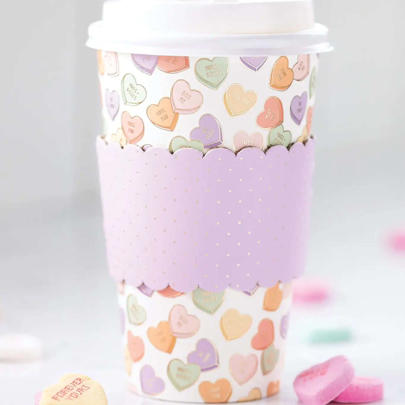 Conversation Hearts To Go Cups
