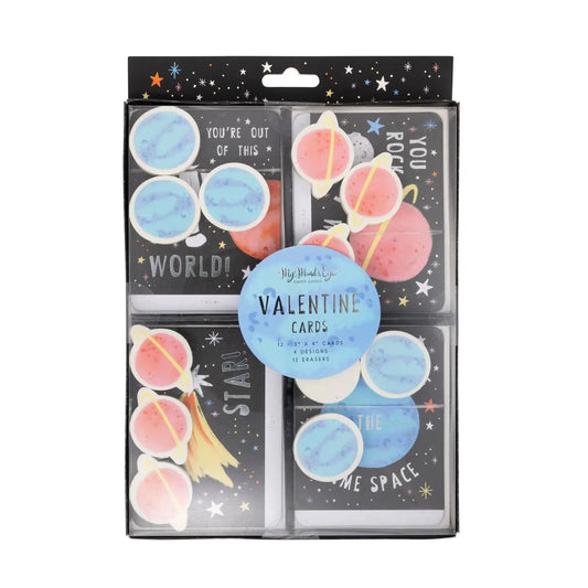 Space Valentine’s Cards and Erasers