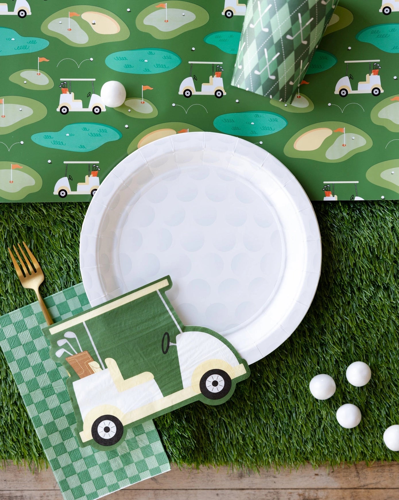 Golf Ball Paper Plates