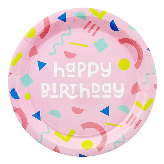 Geometric Birthday Plates
