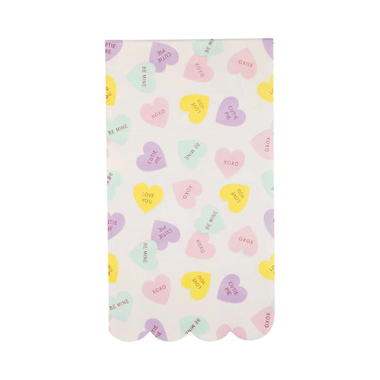 Conversation Hearts Dinner Napkins