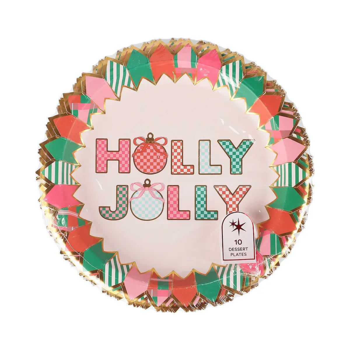 Holly Jolly Dessert Plates