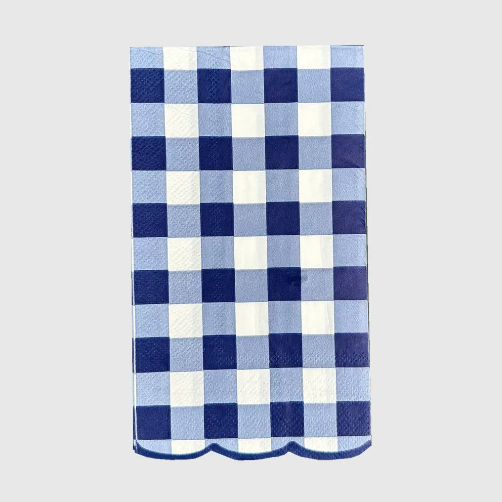 Navy Gingham Napkins