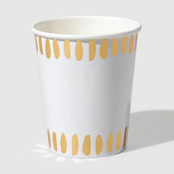 White Brushstroke Cups