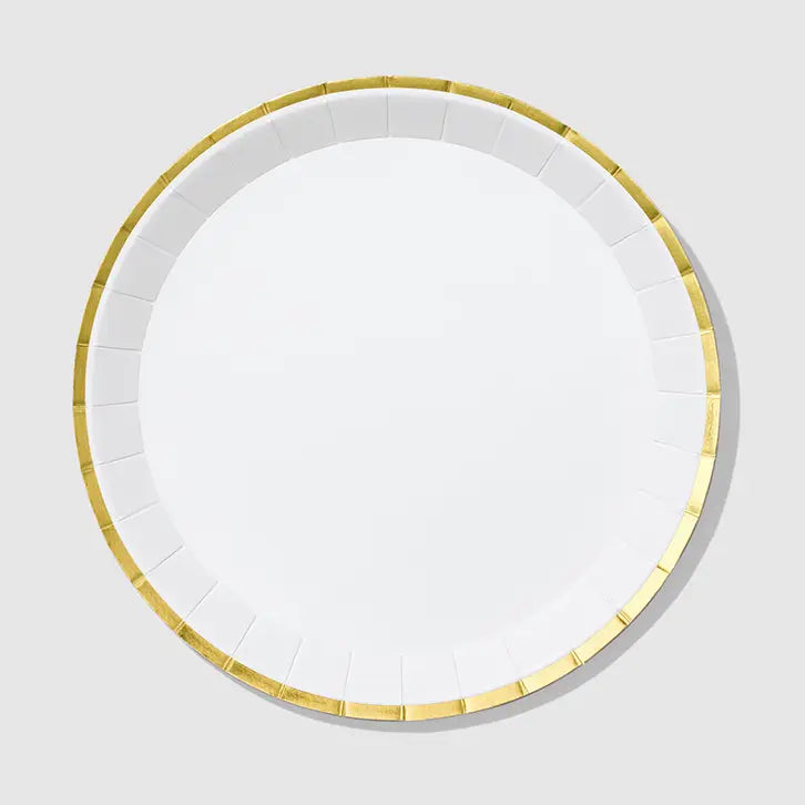 White & Gold Plates- Small