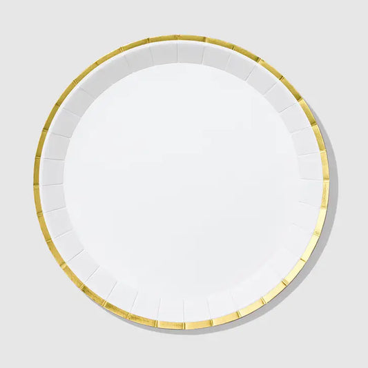 White & Gold Plates- Small