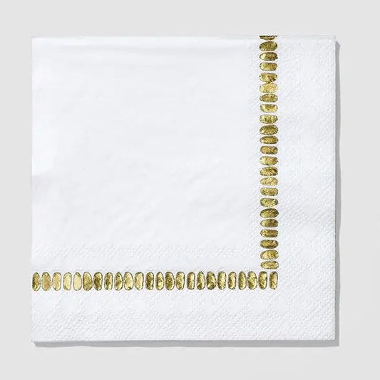 White Brushstroke Cocktail Napkins