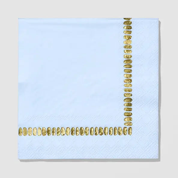 Pale Blue Brushstroke Cocktail Napkins