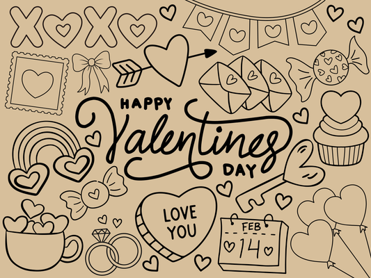Jumbo Valentine’s Coloring Banner