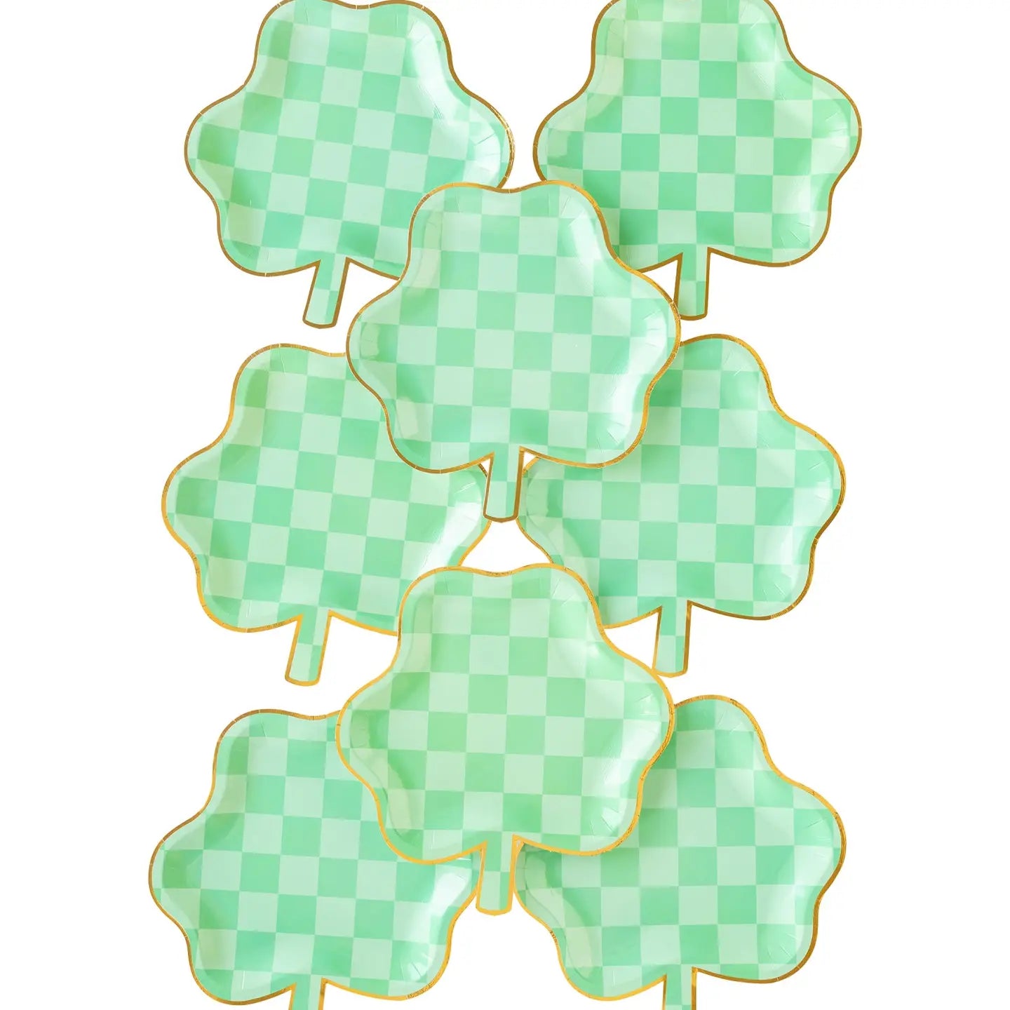 Checkered Shamrock Plates