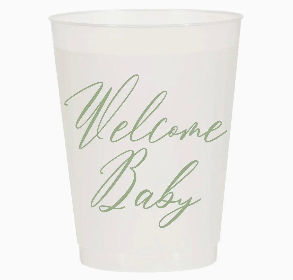 Welcome Baby Cups- Sage Green