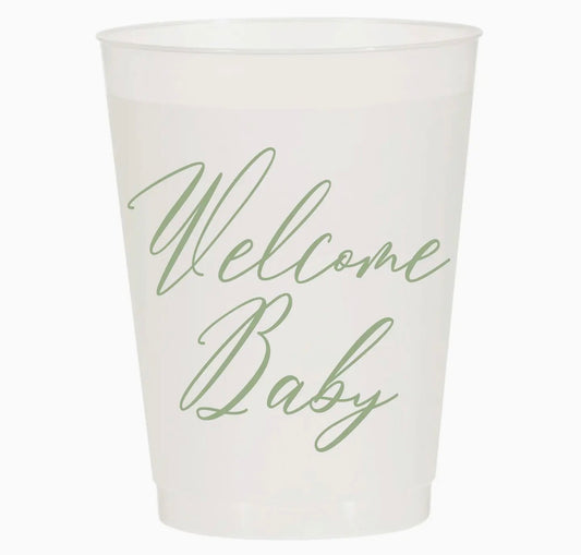 Welcome Baby Cups- Sage Green