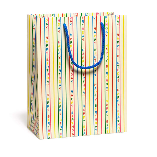 Birthday Stripes Large Gift Bag