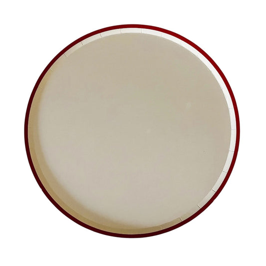 Cream & Red Plates- Large