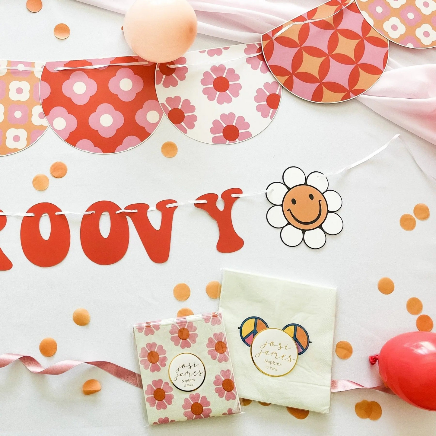 Groovy Flower Napkins- Small