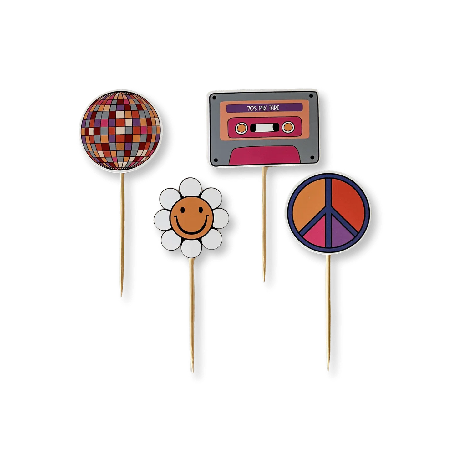 Groovy Cupcake Toppers