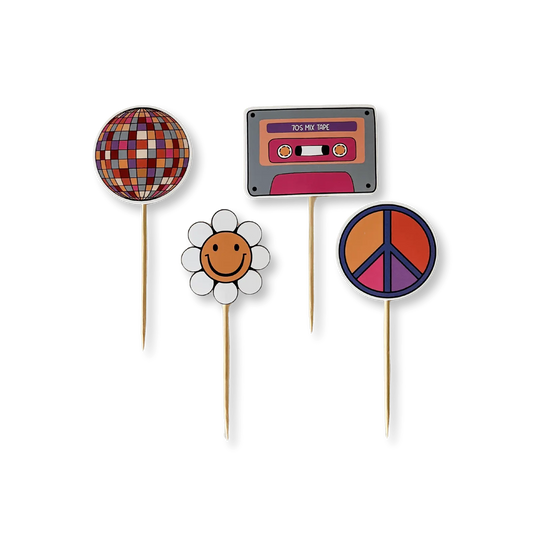 Groovy Cupcake Toppers