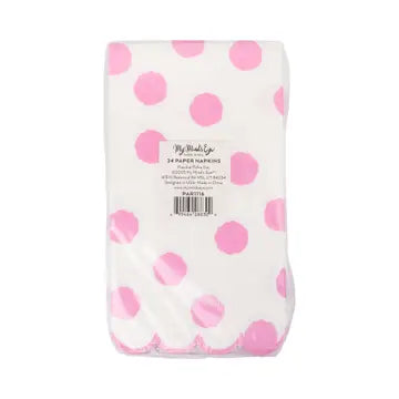 Fuchsia Polka Dot Napkins