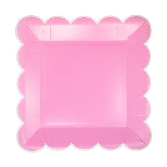 Fuchsia Scallop Plates