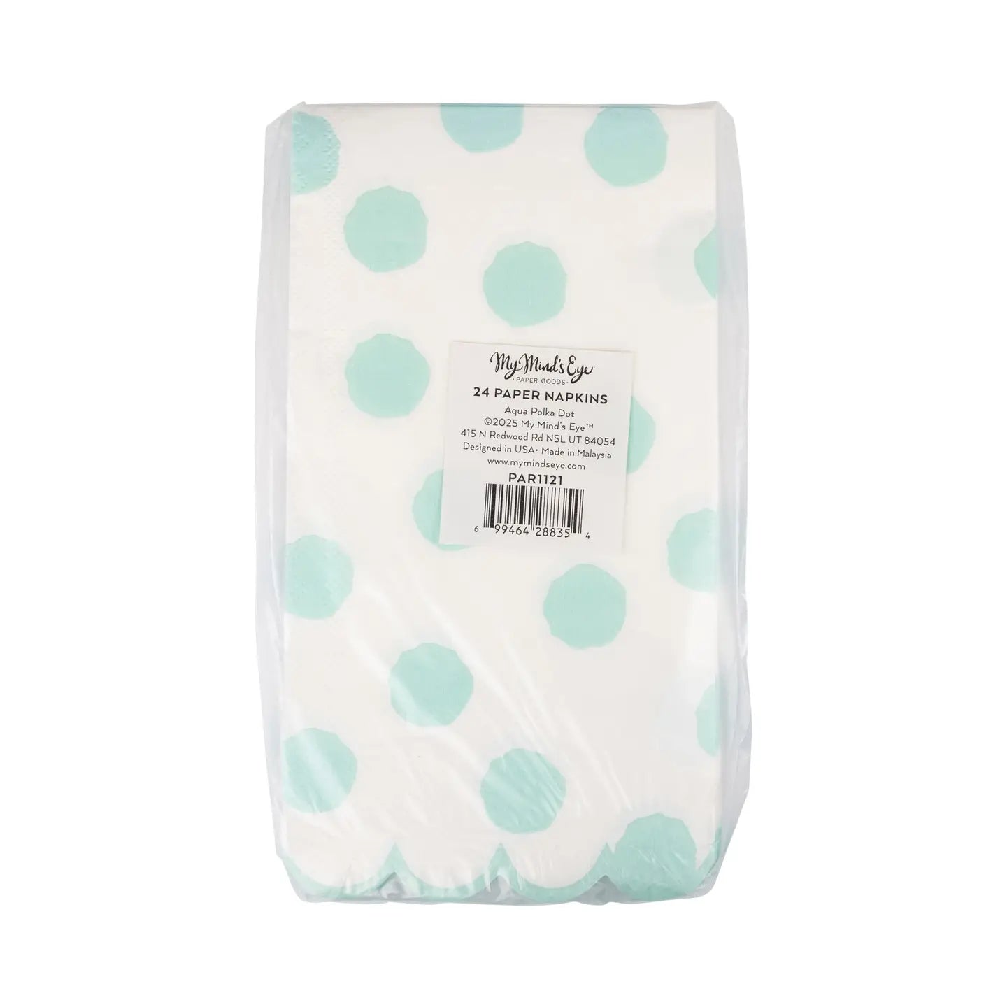 Aqua Polka Dot Napkins