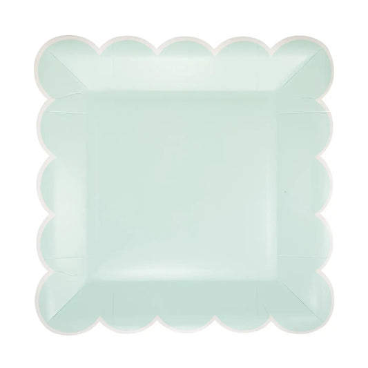Aqua Scallop Plates
