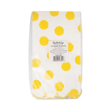 Yellow Polka Dot Napkins