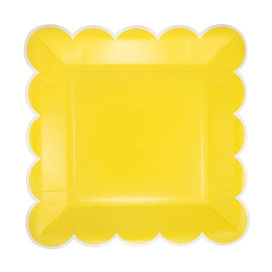 Yellow Scallop Plates
