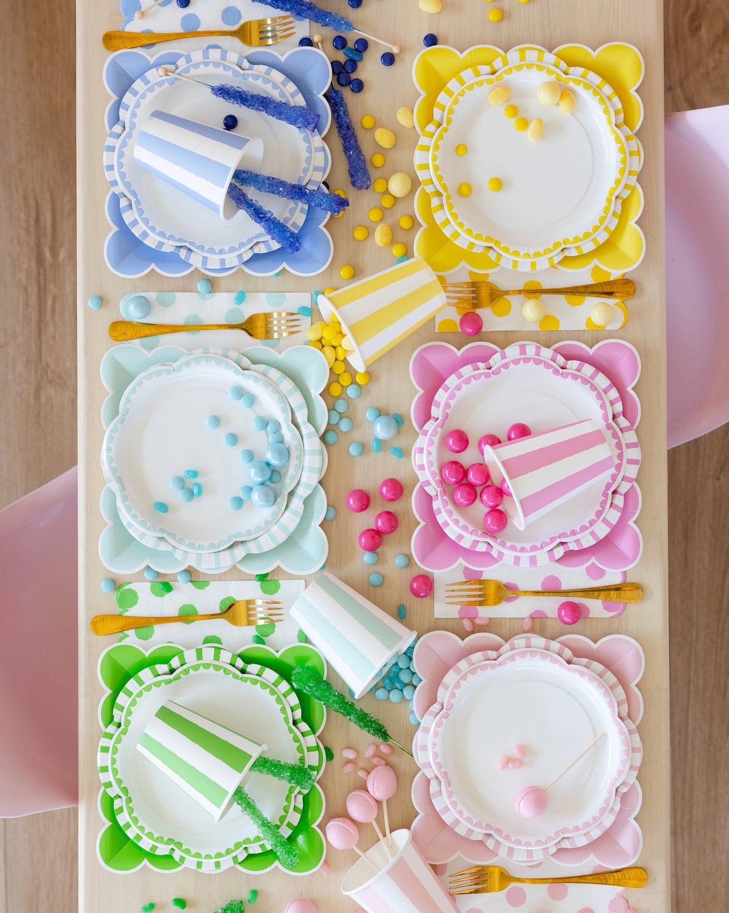 Pink Scallop Plates