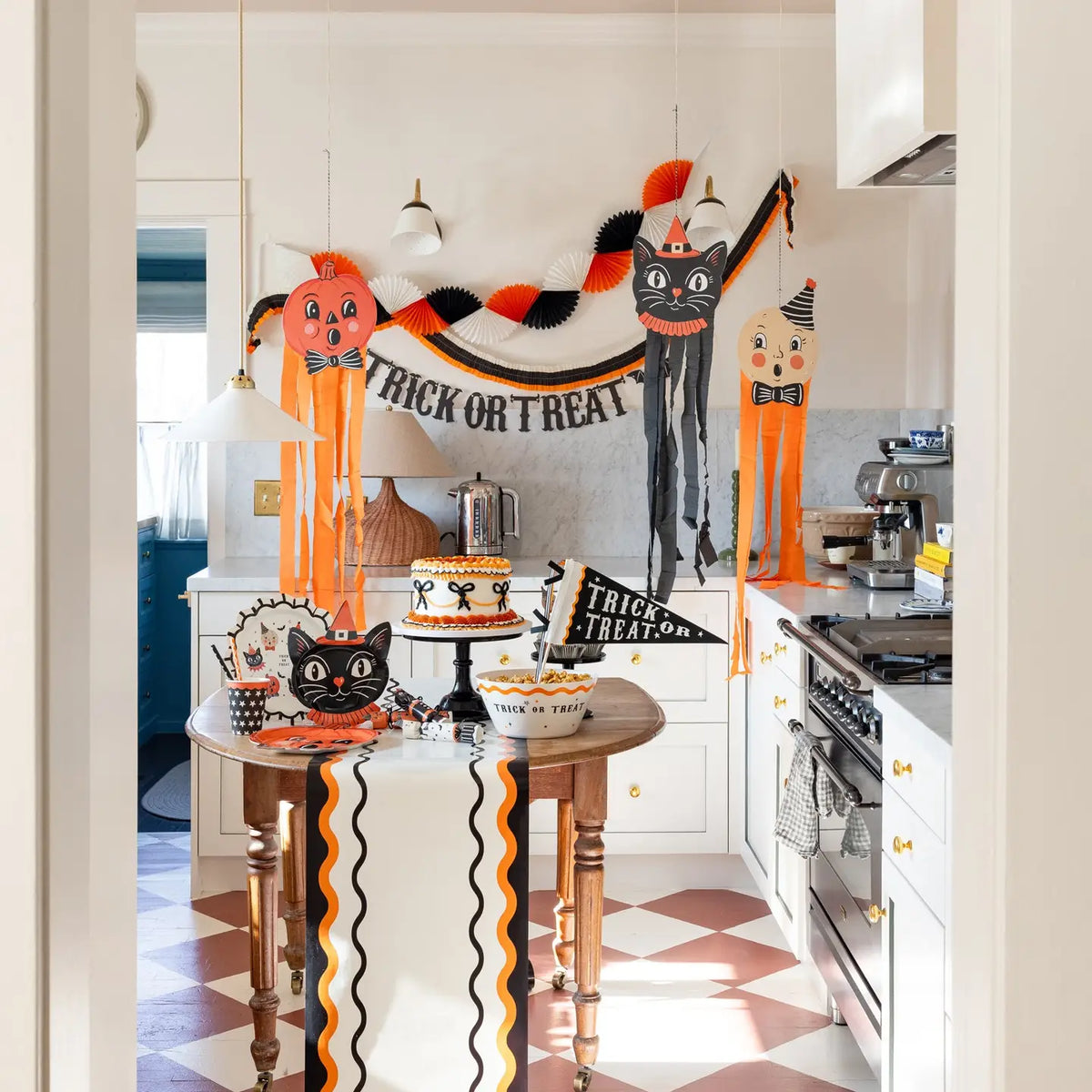 Orange/Black Halloween Table Runner