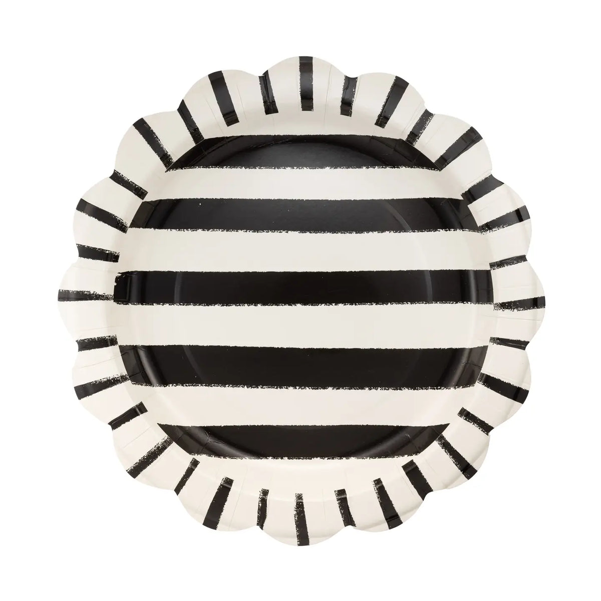 Black/White Striped Plates