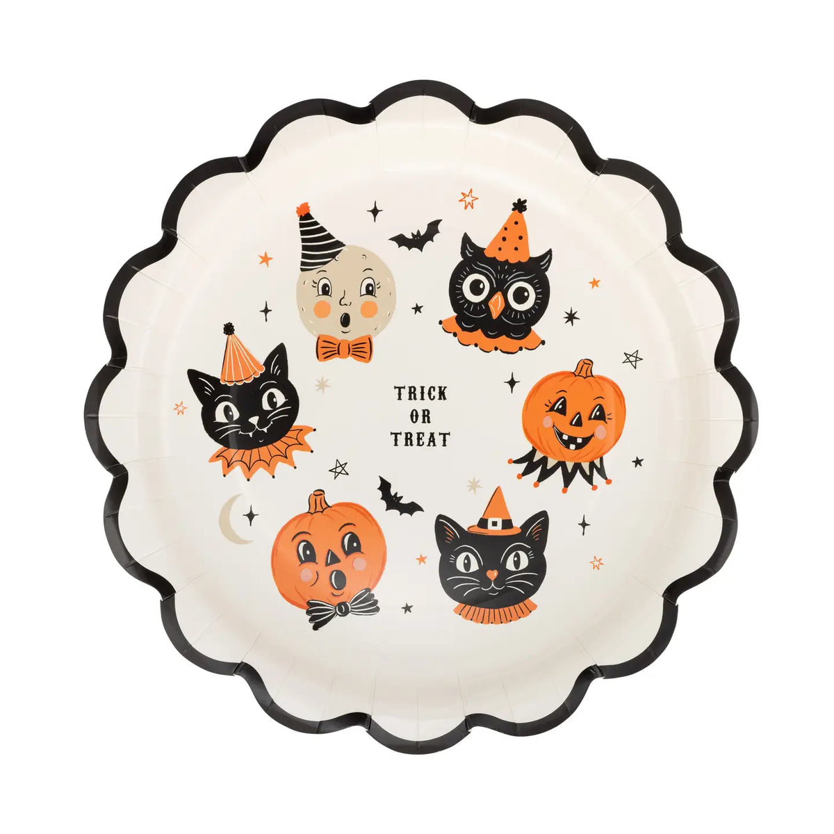 Vintage Halloween Characters Plates