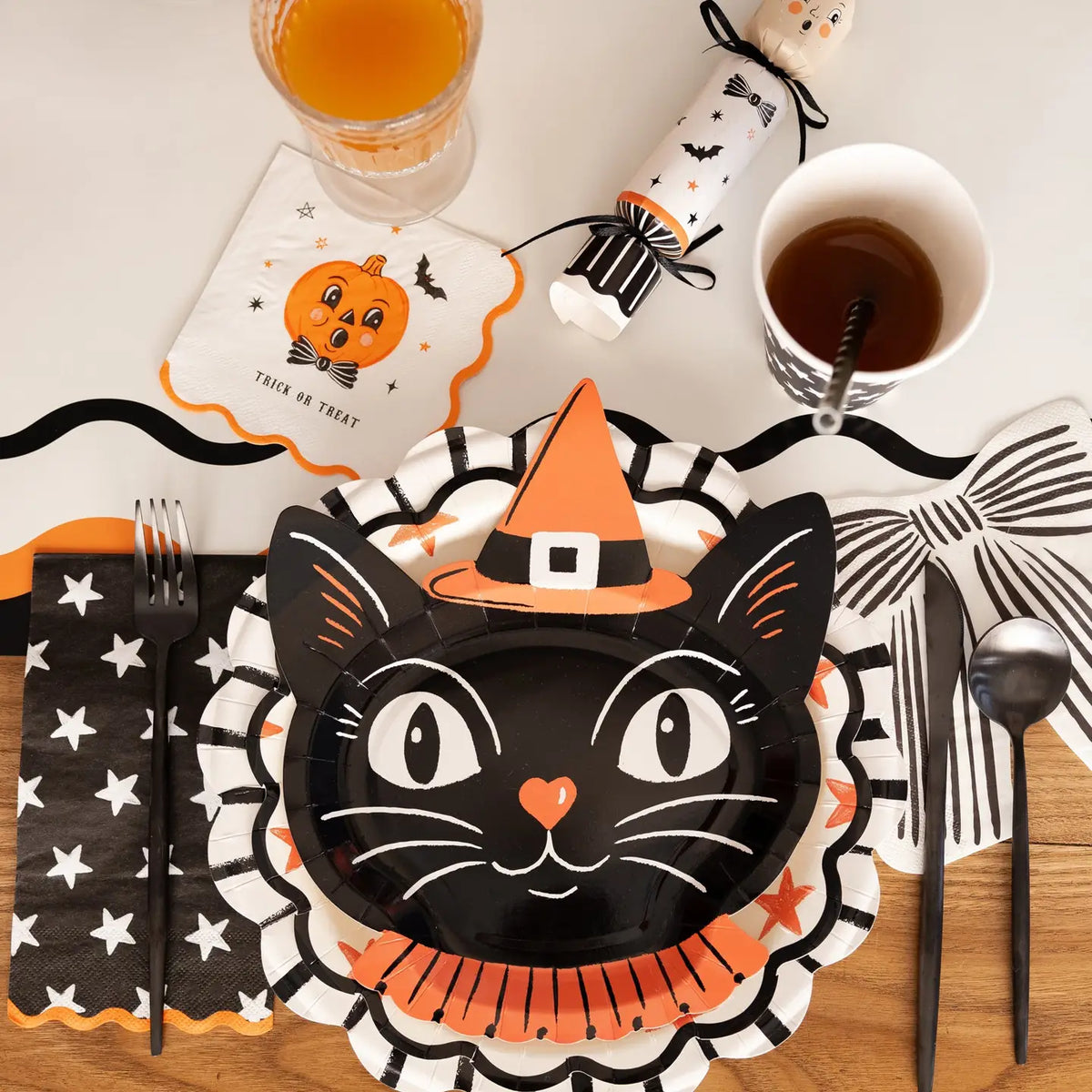 Witchy Cat Plates