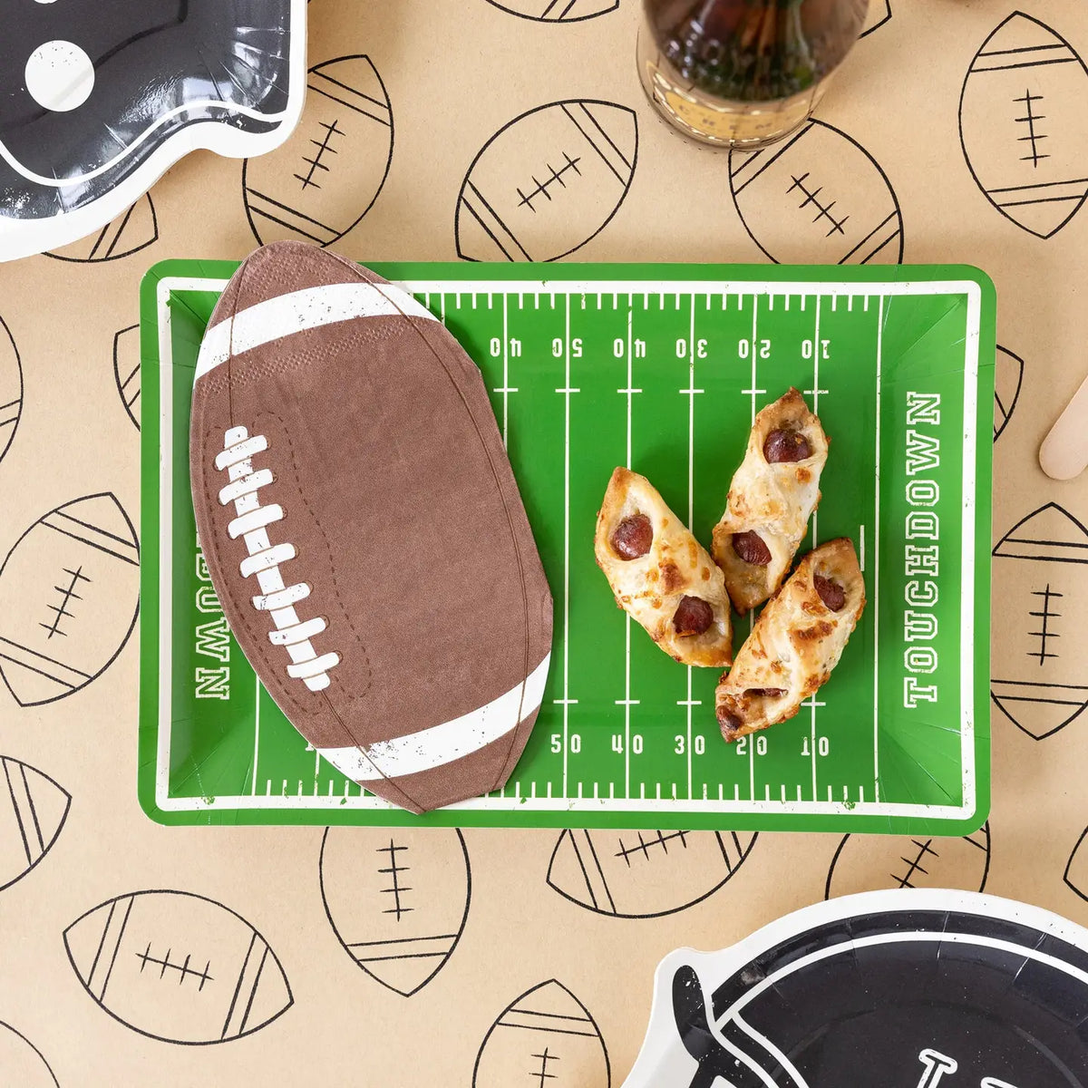 Football Field Shaped Plates